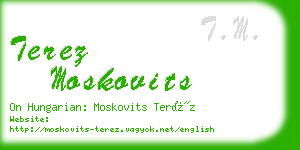 terez moskovits business card